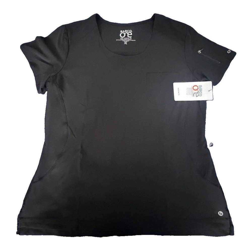 BARCO One BOT142 Women's Black Uplift Scrub Top Size XL New